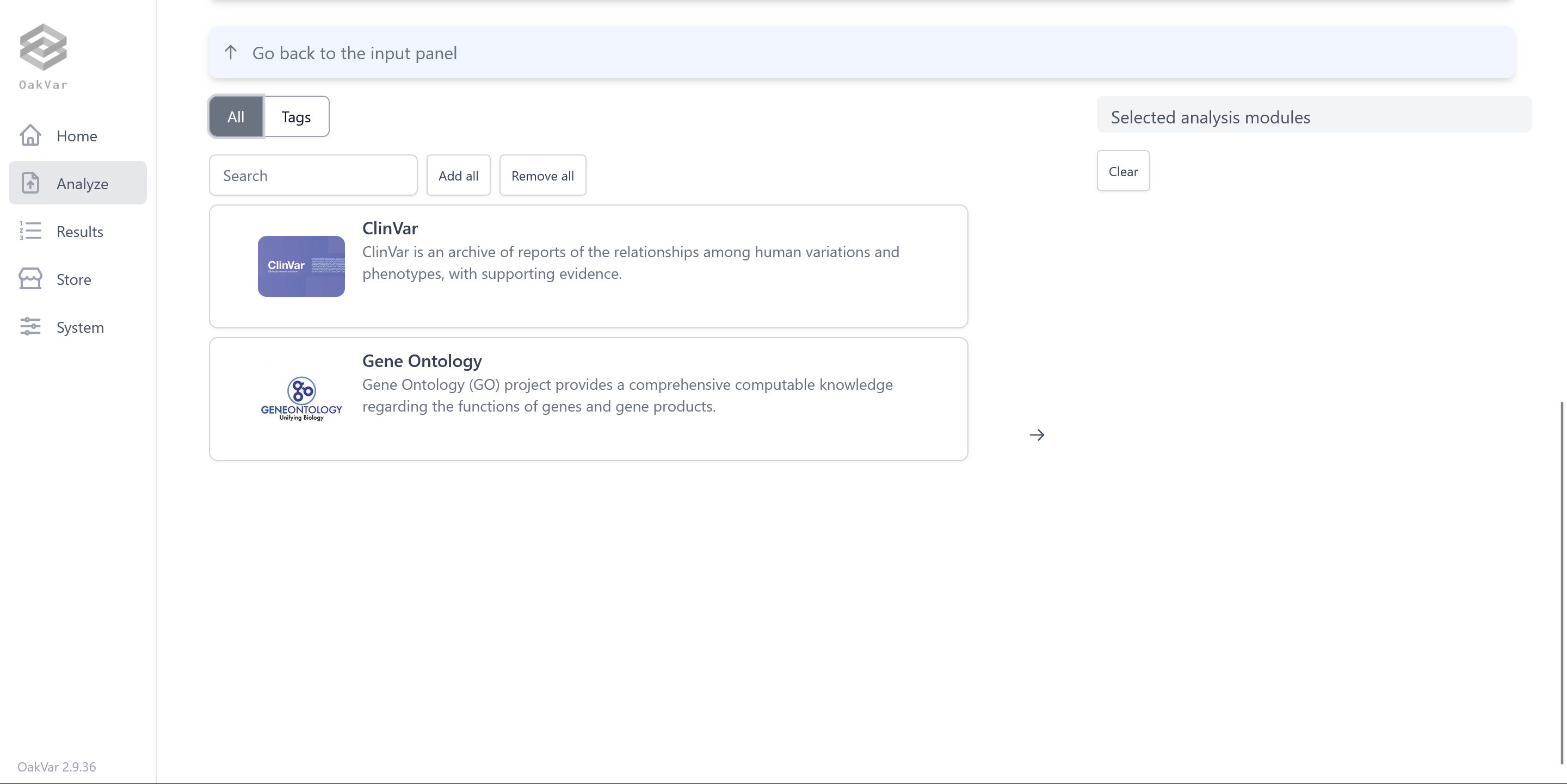 example analysis page